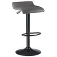 thumbnail image 2 of Winsome Wood Tarah 2-Pc Adjustable Swivel Stool Set, Black & Slate Gray Finish, 2 of 10