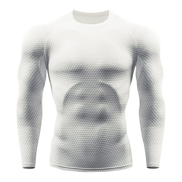 Minnieouse Deporte de manga larga apretado Color sólido ropa deportiva ligera resistencia al desgaste camiseta térmica de compresión Jogging montañismo Camisetas Blanco Minnieouse AP013563-01