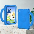 thumbnail image 5 of Kids Proof Case for Apple 10.2-Inch iPad 9th/8th/7th Generation 2021 2020 2019 - Shockproof EVA Plastic Hard Case with Sturdy Stand /Handle, Portable Lihtweight Cute Football Kid-Friendly Cover (Blue), 5 of 5