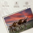 thumbnail image 6 of Elephant Stock Three Texas Longhorns Wall Art - Horizontal Canvas Wall Art - Bedroom Wall Decor - Animal Canvas - Gray And Brown Decor - 45" x 30", 6 of 8