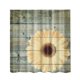 thumbnail image 1 of Cortina de con estampado de paisaje natural, cortinas de poliéster para hotel en hogar, 12 ganchos Un girasol BLESIY Cortina de ducha, 1 of 4