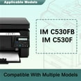thumbnail image 2 of IMC530 418236 418237 418238 418239 Toner Cartridge Compatible BK/C/M/Y Replacement for Ricoh IM C530FB IM C530F Printers Black*1, 2 of 7
