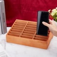 thumbnail image 3 of Wooden Classroom Cell Phone Storage 24 Grid Mobile Phone Storage Box Multi Cell Phone Rack Display Management Desktop Organizer for Teachers Classroom School Office, 3 of 6