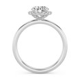 thumbnail image 3 of IGI Certified Solitaire Halo Engagement Rings For Women, 1.20 Carat (ctw) Round Lab Grown Diamond Promise Ring For Her In 14k Solid White Gold | F-G, VS-SI Quality Ring Size-7.5, 3 of 4