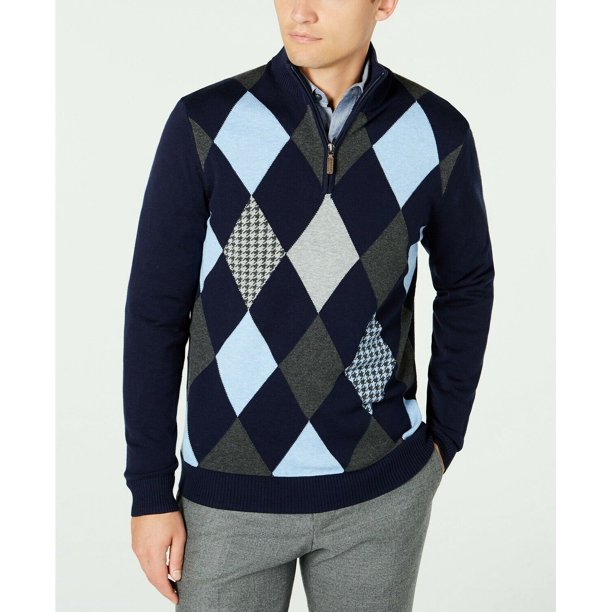 argyle quarter zip