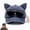 Navy, variant on Y2K Cat Ear Trucker Hat with Detachable Sunglasses Vintage Washed Baseball Cap Pilot Style UV Protection Snapback