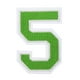 thumbnail image 1 of Parches numéricos para planchar, número 5 de 3 pulgadas, parches grandes de números bordados, parches verdes, 1 of 7