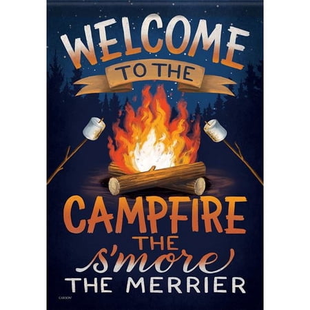 Carson 53016 Garden Flag - Campfire