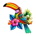 thumbnail image 1 of Dsscvnef Ornement Mural en Métal Coloré de Jardin Oiseau Tropical pour Décoration Intérieure Extérieure, 1 of 5