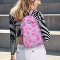 thumbnail image 5 of Disketp Donuts print Canvas Backpack Lightweight Travel Daypack Student Rucksack Laptop Backpack-Small, 5 of 5