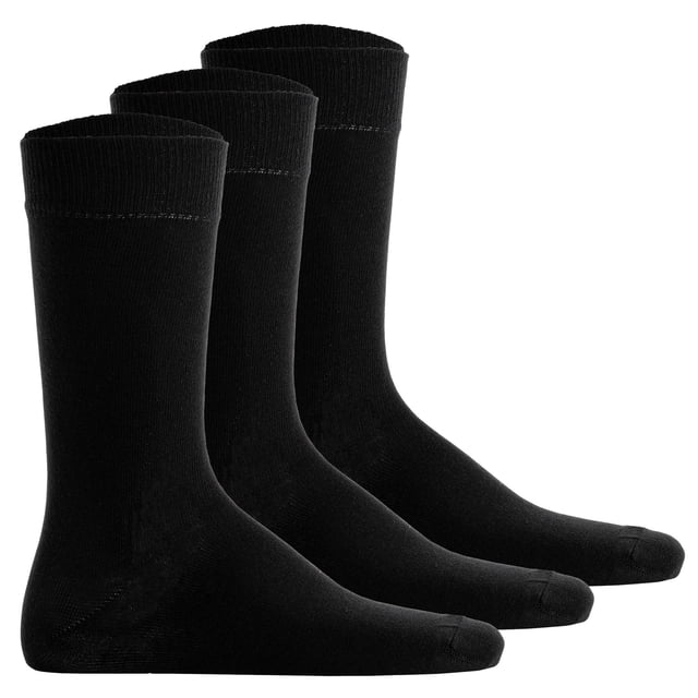 Hudson Calcetines unisex, paquete de 3 - Simply, calcetines básicos, unicolor Negro 35-38