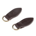 thumbnail image 5 of Vintage PU Leather Zipper Pull Puller Leaf Shape Sewing Fastener , Coffee, 3.5 x 1.2cm, 5 of 7