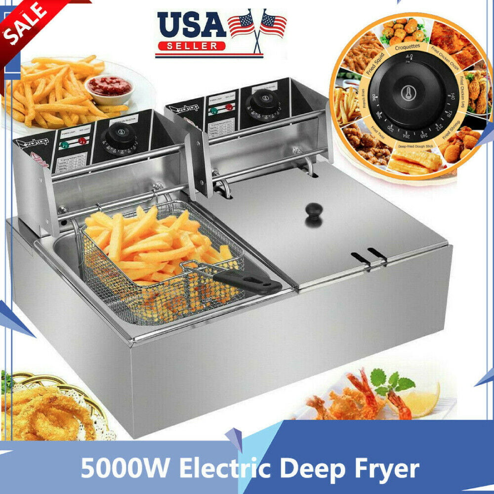 5000W Dual Tank Electric Countertop Deep Fryer Brand new and high quality 