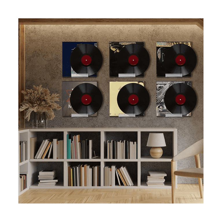 Clear Acrylic Wall-Mounted Vinyl Vinyl Record Album Storage For Daily Home Decor