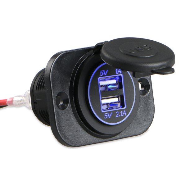 3 1a Dual Usb Port Charger Socket Outlet Waterproof 12v Led For Vehicle Motorcycle Car Walmart Com Walmart Com