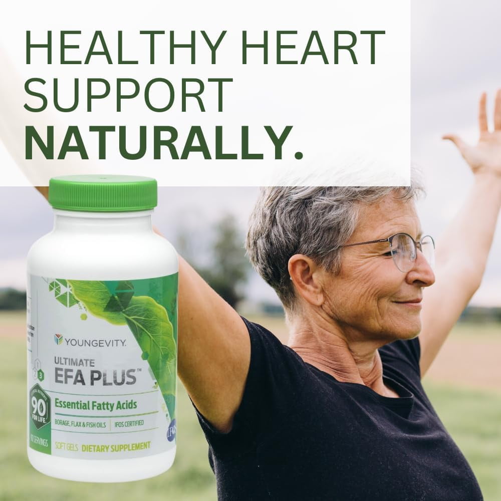 Youngevity Ultimate EFA Plus Omega Fatty Acid Supplement, 90 Softgels