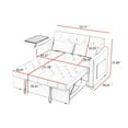 thumbnail image 3 of 3 in-1 Pull out Sofa Bed with Small Table Board, Velvet Sofa Bed with Adjustable Backrest , Comfy Sleeper Sofa with Side Pockets for Living Room, Bedroom, 3 of 8