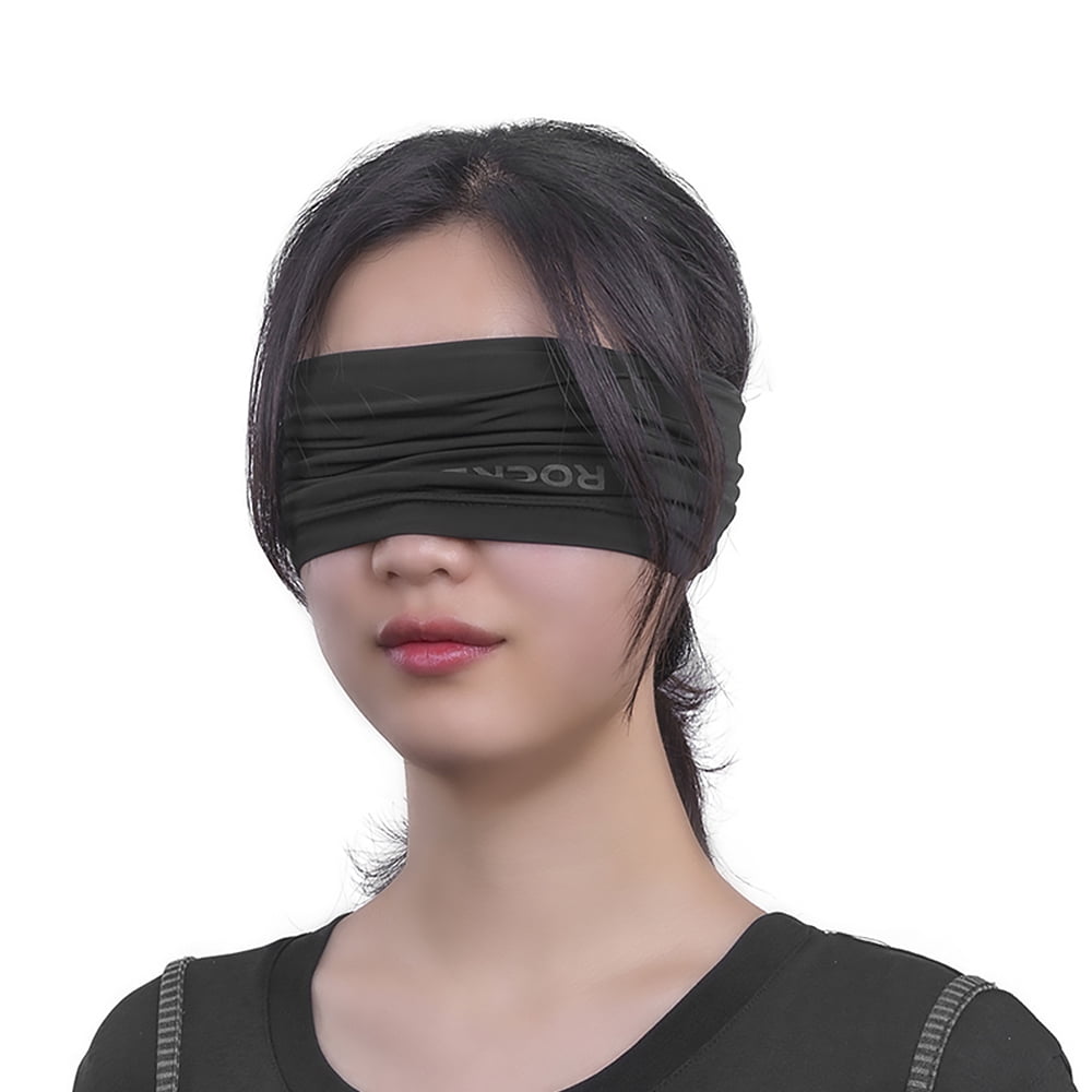 RockBros Sports Ice Silk Scarf Neck Warmer Headband with Hanging Ear White