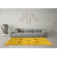 thumbnail image 3 of Ahgly Company Indoor Rectangle Abstract Yellow Modern Area Rugs, 7' x 10', 3 of 4