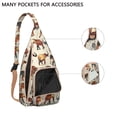 thumbnail image 3 of Vintage Elephant Sling Backpack - Retro Tribal Pattern Shoulder Bag with Layered Storage, Fashionable Pack for Students & Office Workers, 3 of 4