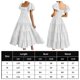 thumbnail image 2 of Vestido Plisado De Mujer Vestido plisado de mujer con mangas abullonadas, vestido de columpio grande fruncido para fiesta (blanco M) Ygjytge para Mujer Blanco T L, 2 of 5
