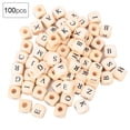 thumbnail image 2 of DIY Wooden Alphabet Letter Beads For Jewelry Making 100pcs, 10x10mm, 2 of 8