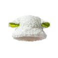thumbnail image 2 of Naierhg Beanie Bucket Hat Flat Top Adjustable Windproof with Ears Cute Sheep Plush Fisherman Cap Daily WearWhite, 2 of 7