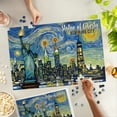thumbnail image 3 of Lantern Press 1000 Piece Jigsaw Puzzle, New York City, New York, Statue of Liberty, Starry Night City Series, 3 of 5