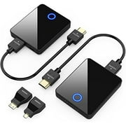 Wireless HDMI Transmitter and Receiver,98FT Wireless HDMI Extender Support 1080P@60 Hz, Support 2.4/5GHz for Streaming Video Audio from Laptop, Camera, Cable Box to HDTV Projector