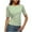 Green, variant on RYRJJ Women's Half Sleeve Boat Neck Shirts Ruched Side Slim Fit Basic Casual T Shirts Summer Casual Tee Tops(Pink,XXL)