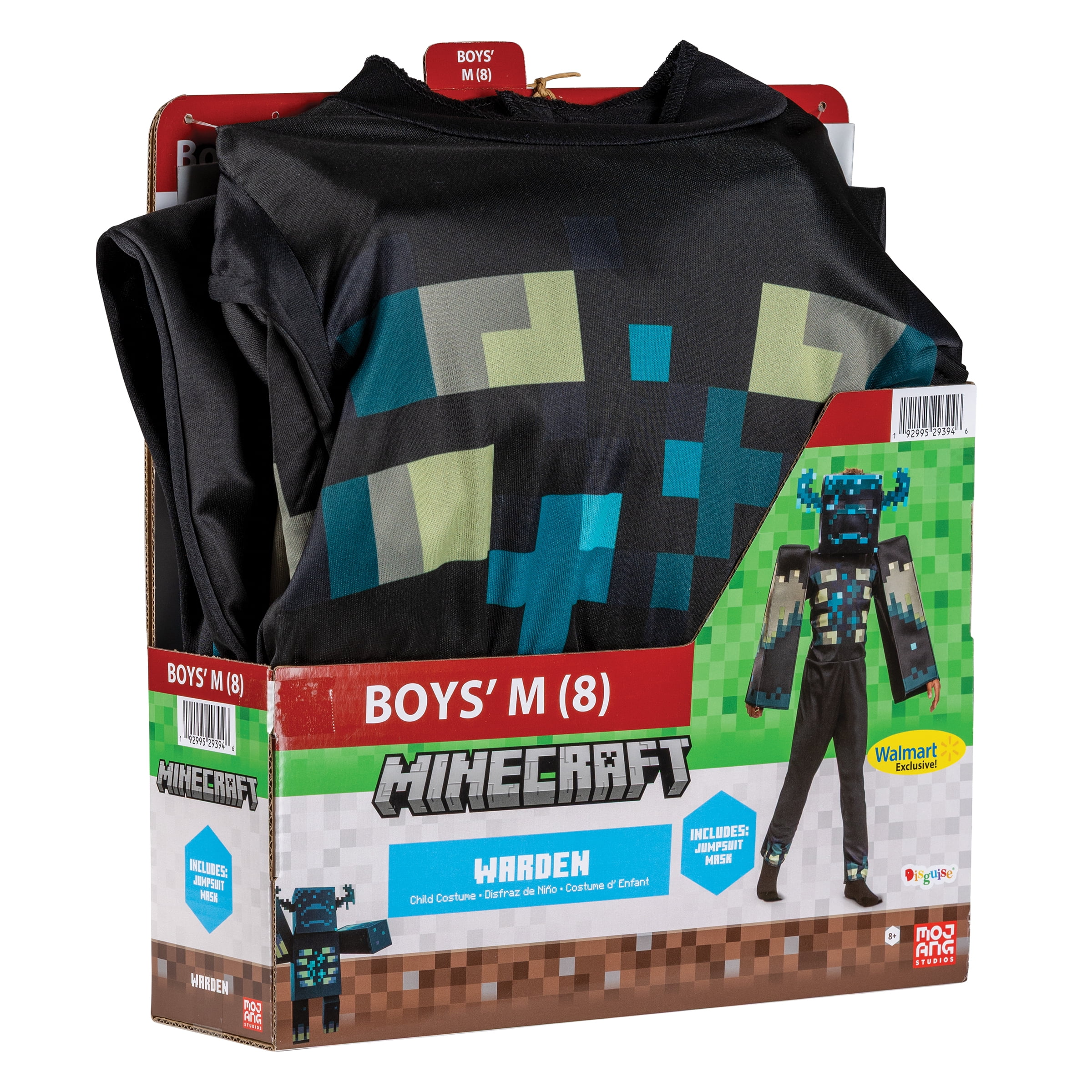 Minecraft Warden Halloween Costume for Children, Boys Size M (8), by Disguise