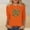 A951 Orange, variant on St. Patrick's Day T-Shirt for Women Leopard Print Shamrock Graphic Crewneck Long Sleeve Soft Relaxed Fit Festive Holiday Clover Graphic Tee