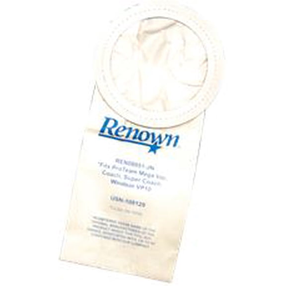 RENOWN® VAC BAG FITS SUPER COACH, COACH, MEGA VAC, VP10 10BAG/PACK per 3 Pack