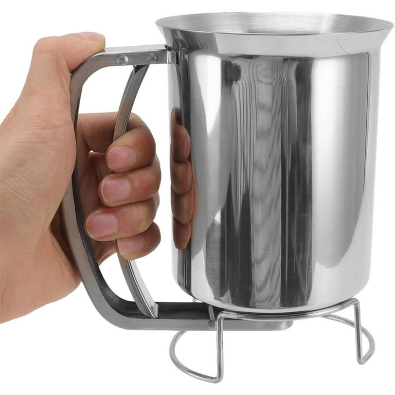 Hastings Home Stainless Steel Pancake Batter Dispenser with Whisk Lid - No  Drip Pourer & Measurements - Perfect for Baking - Dishwasher Safe - 3.5  Cups Capacity in the Kitchen Tools department at