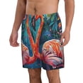thumbnail image 2 of Fotbe Romantic Flamingo Pair Trajes de Baño Estampados para Hombre, Shorts de Verano de Secado Rápido, Ropa de Playa, Bañadores-XX-Large, 2 of 6