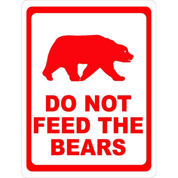 Do Not Feed The Animals Sign