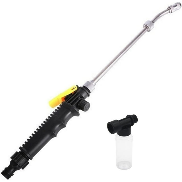 Pulvérisateur d'Arrosage Portable 2 en 1 à Haute Pression avec Bouteille de Mousse à Buse Réglable pour le Lavage de Voiture