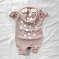 thumbnail image 2 of TAIAOJING Toddler Baby Girl Boy Deer Jumpsuit Onesie Knitted Overall Hooded Romper Fall Cute Warm Clothes Relaxed Fit 3-6M, 2 of 9