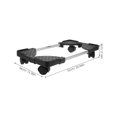 thumbnail image 2 of ETHZZLE Support d'Ordinateur Roulant Noir pour Tour de Bureau en PP et Acier Inoxydable, 2 of 8