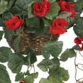thumbnail image 4 of Nearly Natural Begonia Hanging Basket Red, 4 of 8