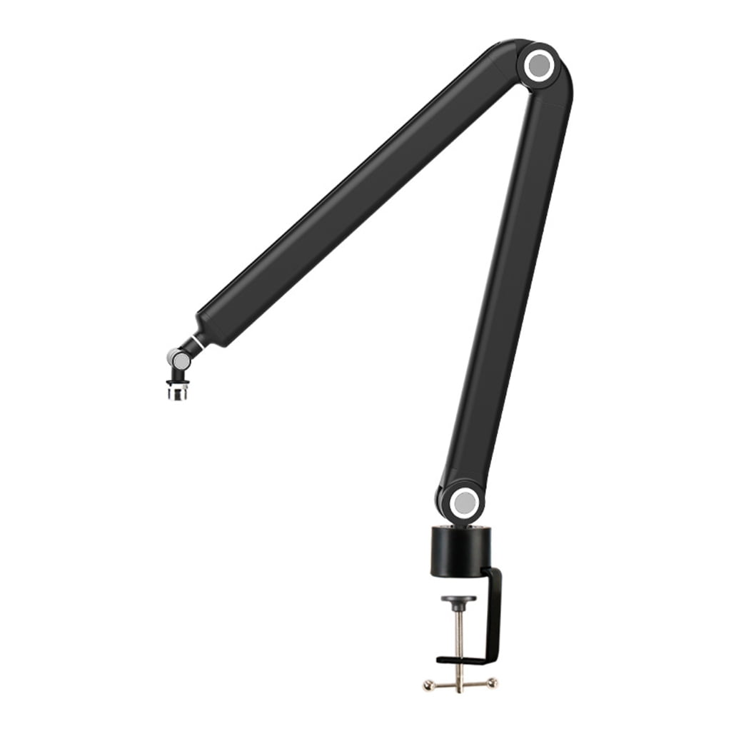 Microphone Arm Stand 360 Degree Rotating Suspension Boom Mic Stand with Clamp 3/8" to 5/8" Adapter for Gaming Recording
