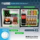 thumbnail image 4 of Frigobar con congelador Acero Inoxidable 1.6 Pies 45L Ahorrador de energía Premium Efficiency Compacto Gris Plata Control de temperatura ideal para oficina, cuarto o minibar mini fridge Beckon, 4 of 9