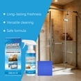 thumbnail image 6 of Shower Glass Cleaner Kit 120ml – Hard Water Stain and Limescale Remover for Bathroom Doors and Soap Scum, Restores Clear Shine, 6 of 9