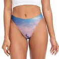 thumbnail image 1 of Fotbe Night Sky Elk Tanga Sin Costuras para Mujer con Estampado – Panties Invisibles, Transpirables y Cómodos para Uso Diario-Small, 1 of 6