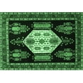 thumbnail image 1 of Ahgly Company Indoor Rectangle Persian Emerald Green Traditional Area Rugs, 2' x 5', 1 of 4