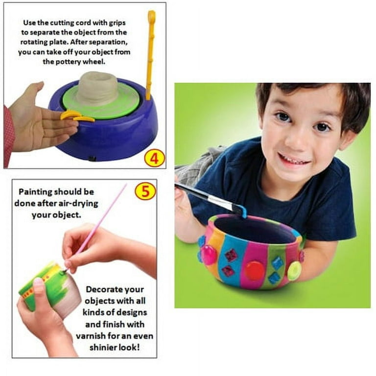 ToyUnited Pottery Wheel for Kids: Complete Pottery Kit for