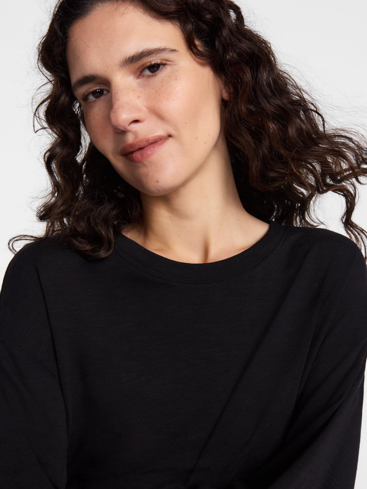 Scenario Women's Oversized Tee with Long Sleeves, Sizes XS-XXXL