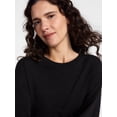 thumbnail image 5 of Scenario Women's Oversized Tee with Long Sleeves, Sizes XS-XXXL, 5 of 6