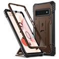 thumbnail image 1 of Poetic Étui Révolution pour Google Pixel 6 Pro 5G, Protecteur d'Écran Intégré avec Empreinte Digitale, Étui de Protection Robuste avec Support, Marron, 1 of 6