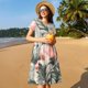 thumbnail image 4 of Disketp Tropical With Flamingos para Vestido de Manga Corta para Mujeres, Vestidos de Verano para Mujeres, Casual y Holgado para la Playa, 4 of 6